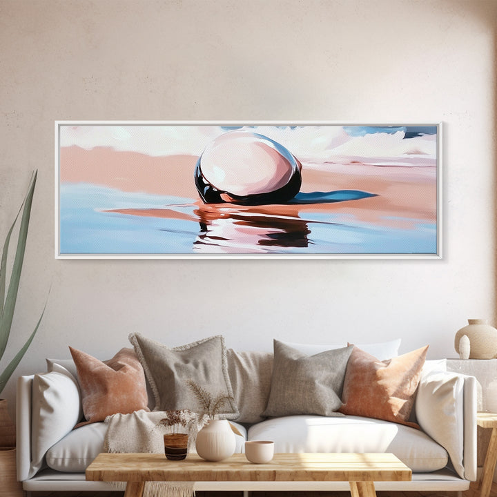 Ocean Reflection, Beach Art, Coastal Decor, Canvas Print, Minimalist Wall Art, Modern Seascape, Nautical Art, Bedroom Wall Art