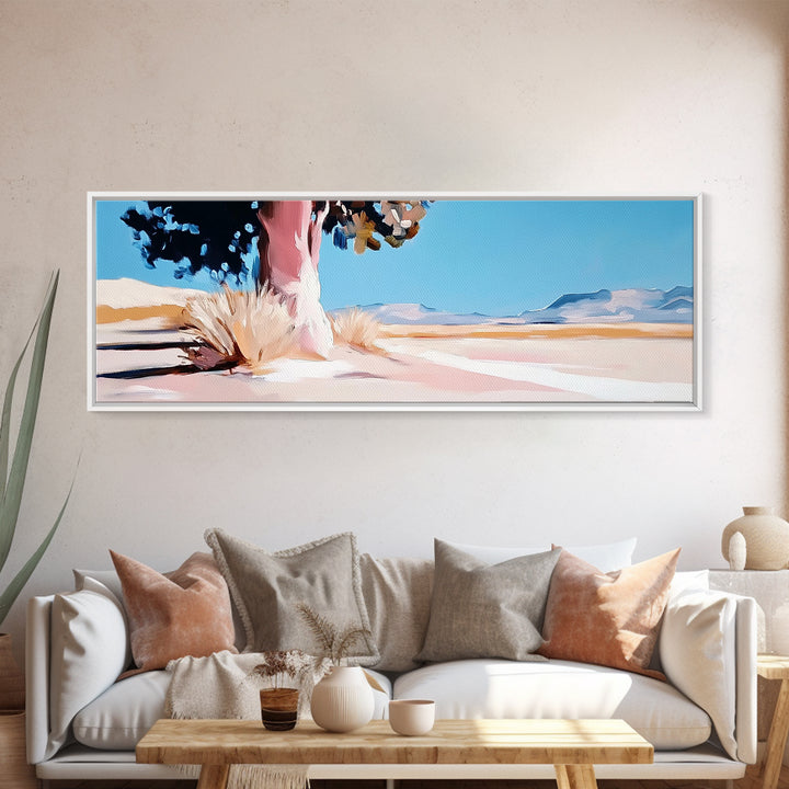 Desert Tree, Sunset Landscape, Southwest Art, Modern Wall Decor, Canvas Print, Minimalist Art, Living Room Wall Art, Rustic Decor