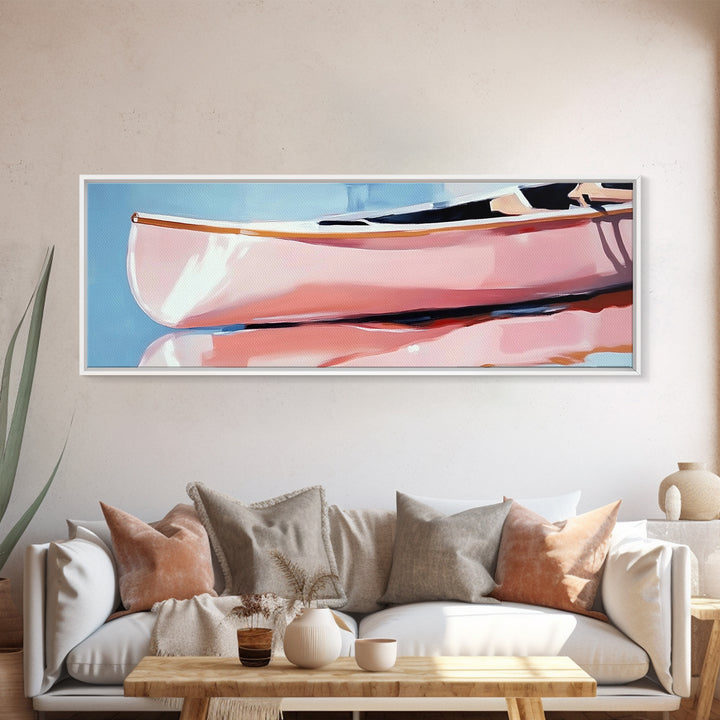 Pastel Waves, Beach Serenity, Coastal Minimalism, Framed Canvas Print, Ocean Abstract Art, Relaxing Seaside Decor, Nautical Wall Art