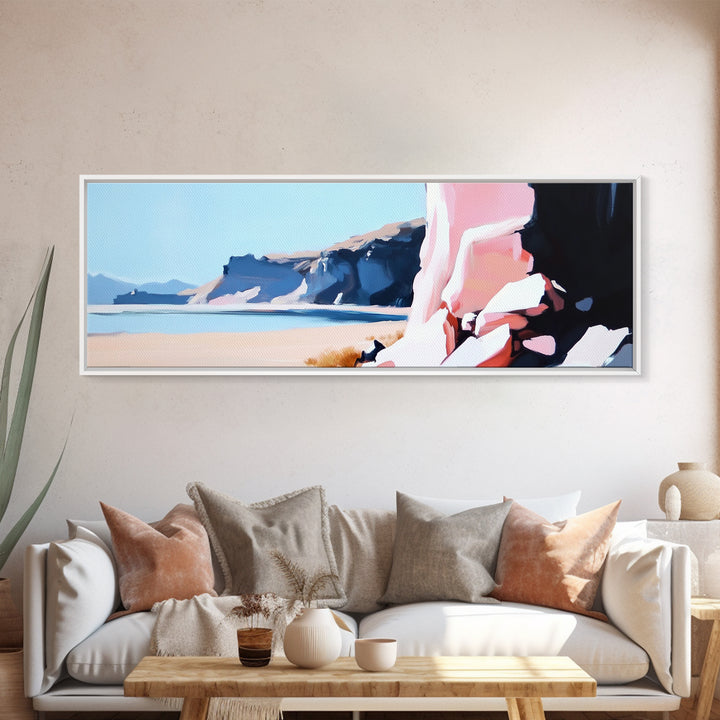 Canyon Cliffs, Desert Landscape, Southwestern Wall Decor, Canvas Print, Boho Aesthetic, Warm Earth Tones, Rustic Home Decor