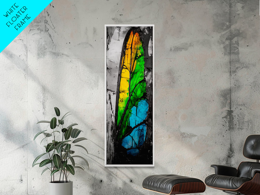 Butterfly Wing, Nature Inspired Art, Boho Home Decor, Canvas Print, Modern Insect Painting, Vibrant Wall Art, Bedroom Artwork