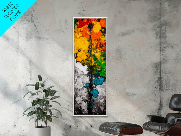 Abstract Floral, Modern Texture, Canvas Print, Vibrant Home Decor, Expressionist Art, Statement Wall Art, Living Room Painting