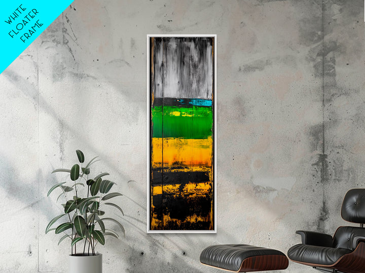 Rustic Abstract, Distressed Wood Texture Painting, Modern Farmhouse Wall Art, Framed Canvas Print, Industrial Decor, Neutral Artwork