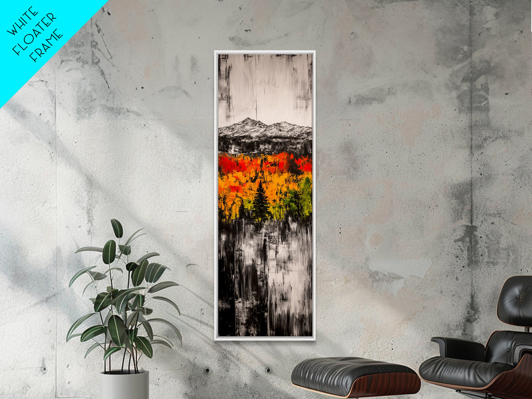 Autumn Trees, Fall Foliage Art, Mountain Landscape, Vibrant Nature Decor, Rustic Farmhouse, Living Room Wall Art, Canvas Print