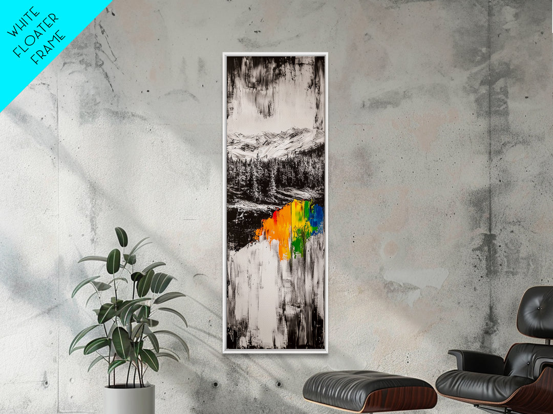 Autumn Hills, Colorful Fall Landscape, Rustic Cabin Art, Modern Impressionist, Vibrant Nature Scene, Canvas Print