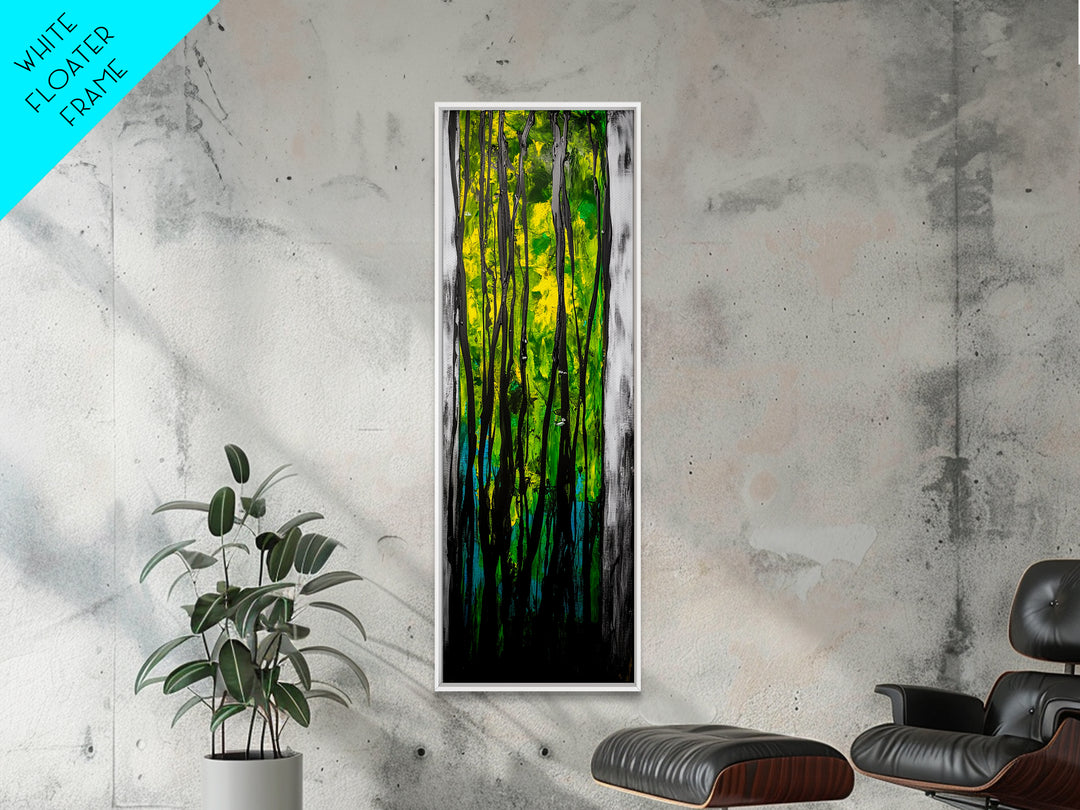 Abstract Forest, Green Nature, Textured Painting, Boho Wall Art, Canvas Print, Modern Home Decor, Living Room Art, Earthy Tones