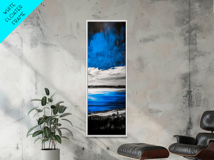 Blue Waters, Coastal Horizon, Minimalist Landscape, Modern Seascape, Canvas Print, Nautical Wall Art, Living Room Art, Office Decor