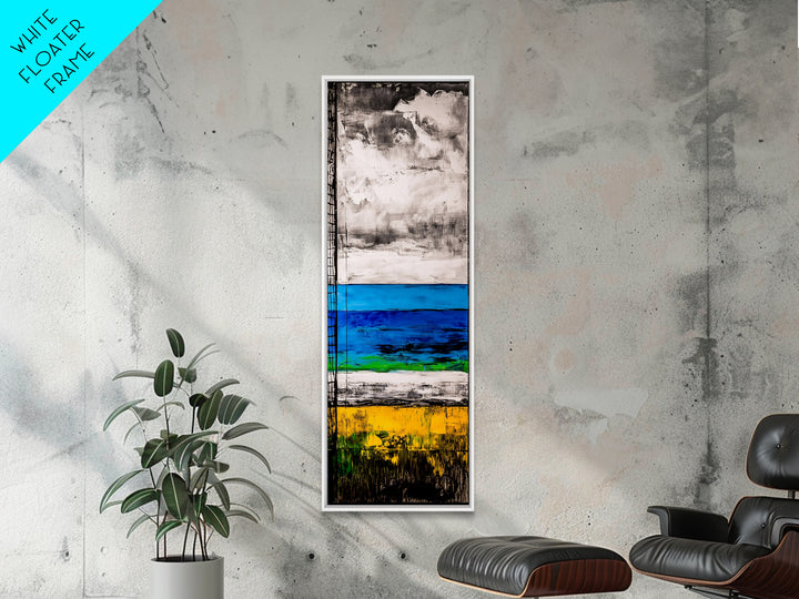 Abstract Beach, Ocean Wall Art, Modern Coastal, Seascape Painting, Minimalist Decor, Contemporary Art, Canvas Print, Living Room