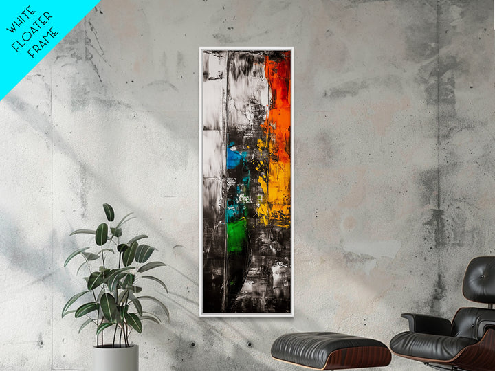Color Block, Abstract Expressionist Art, Geometric Painting, Bold Textured Canvas, Vibrant Aesthetic, Statement Piece, Framed Canvas Print