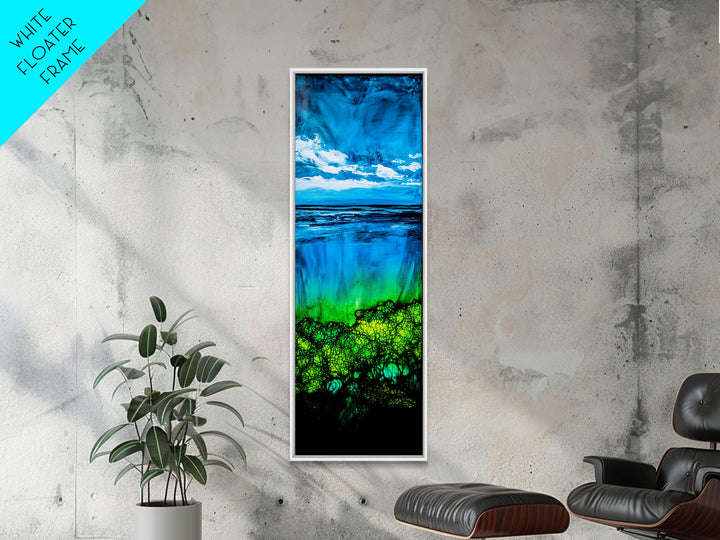 Ocean View, Tropical Water Scene, Coastal Home Art, Blue Green Landscape, Relaxing Beach Aesthetic, Tranquil Home, Canvas Print