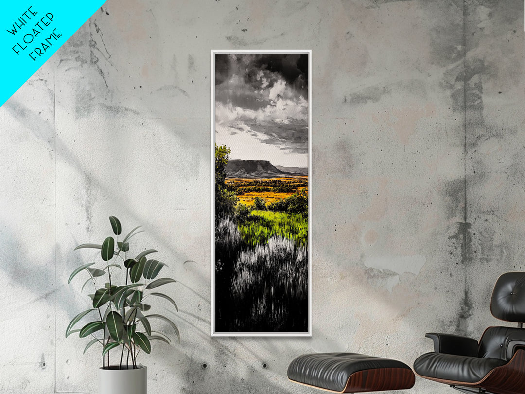 Autumn Fields, Dramatic Sky, Nature Landscape, Canvas Print, Scenic Wall Art, Rustic Home Decor, Warm Toned Painting, Living Room Art