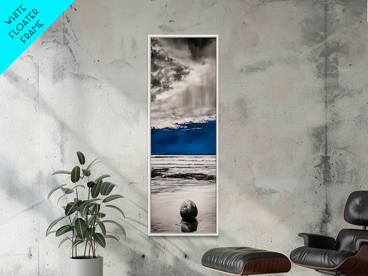 Ocean Meditation, Serene Seascape, Minimalist Blue, Canvas Print, Beach House Wall Art, Tranquil Coastal Decor, Relaxing Waves
