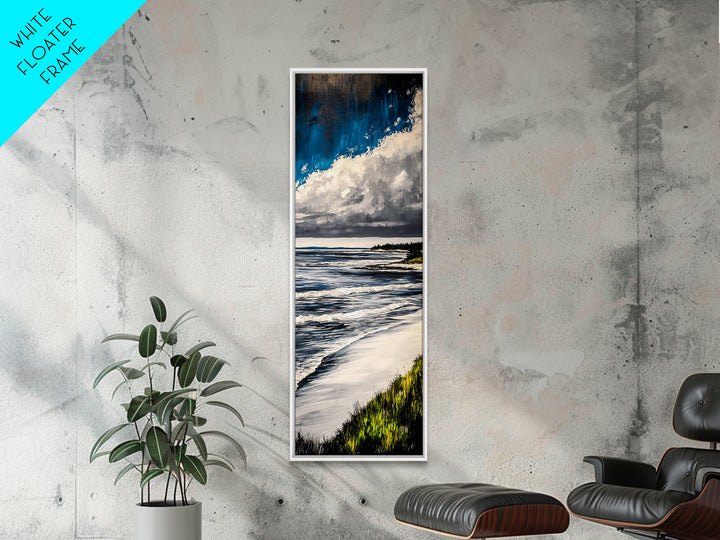 Coastal Blue, Canvas Print, Ocean Painting, Beach House Wall Art, Modern Seascape, Nautical Art, Office Wall Decor, Contemporary Artwork