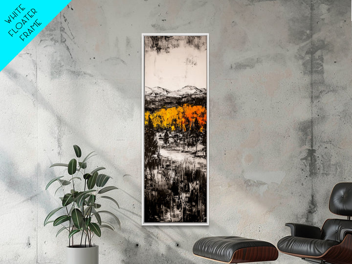 Autumn Forest, Mountain Landscape, Rustic Wall Art, Canvas Print, Fall Home Decor, Cozy Cabin Artwork, Nature Painting, Earthy Wall Accent