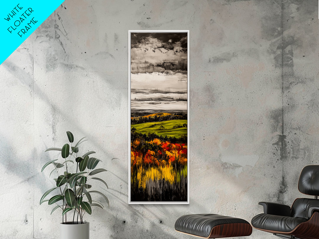Autumn Fields, Rolling Hills, Warm Tones, Canvas Print, Rustic Landscape, Farmhouse Wall Art, Cozy Home Decor, Living Room Art