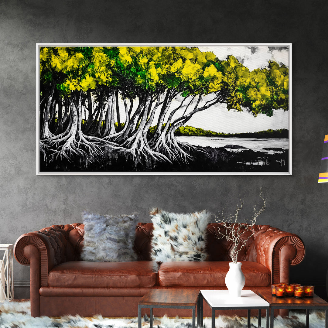 Tree Roots, Forest, Natural, Canvas Print, Modern Nature Art, Woodland Decor, Earthy Home Aesthetic, Botanical Painting, Rustic Wall Art