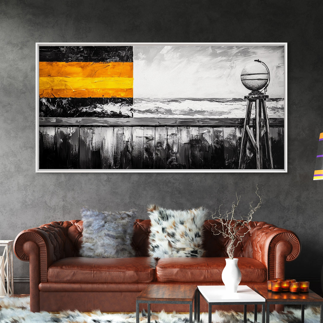 Buoy, Nautical, Ocean, Abstract, Framed Canvas Print, Coastal Decor, Beach House Wall Art, Minimalist Art, Modern Abstract Painting