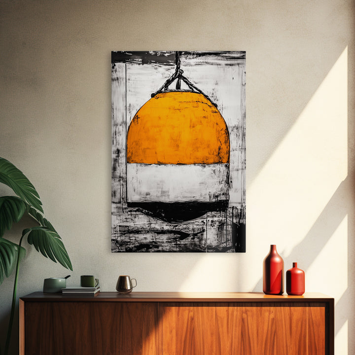 Nautical, Lobster Buoy, Coastal Wall Art, Canvas Print, Maritime Decor, Beach House Art, Ocean Aesthetic, Rustic Nautical Home