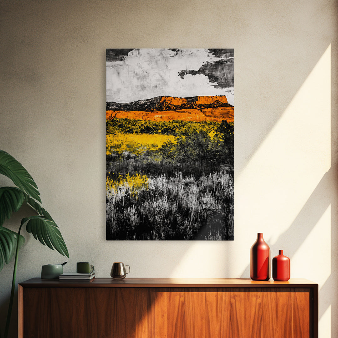 Desert, Canyon Landscape, Western Wall Art, Canvas Print, Rustic Home, Earthy Tones, Living Room Decor, Southwest Aesthetic