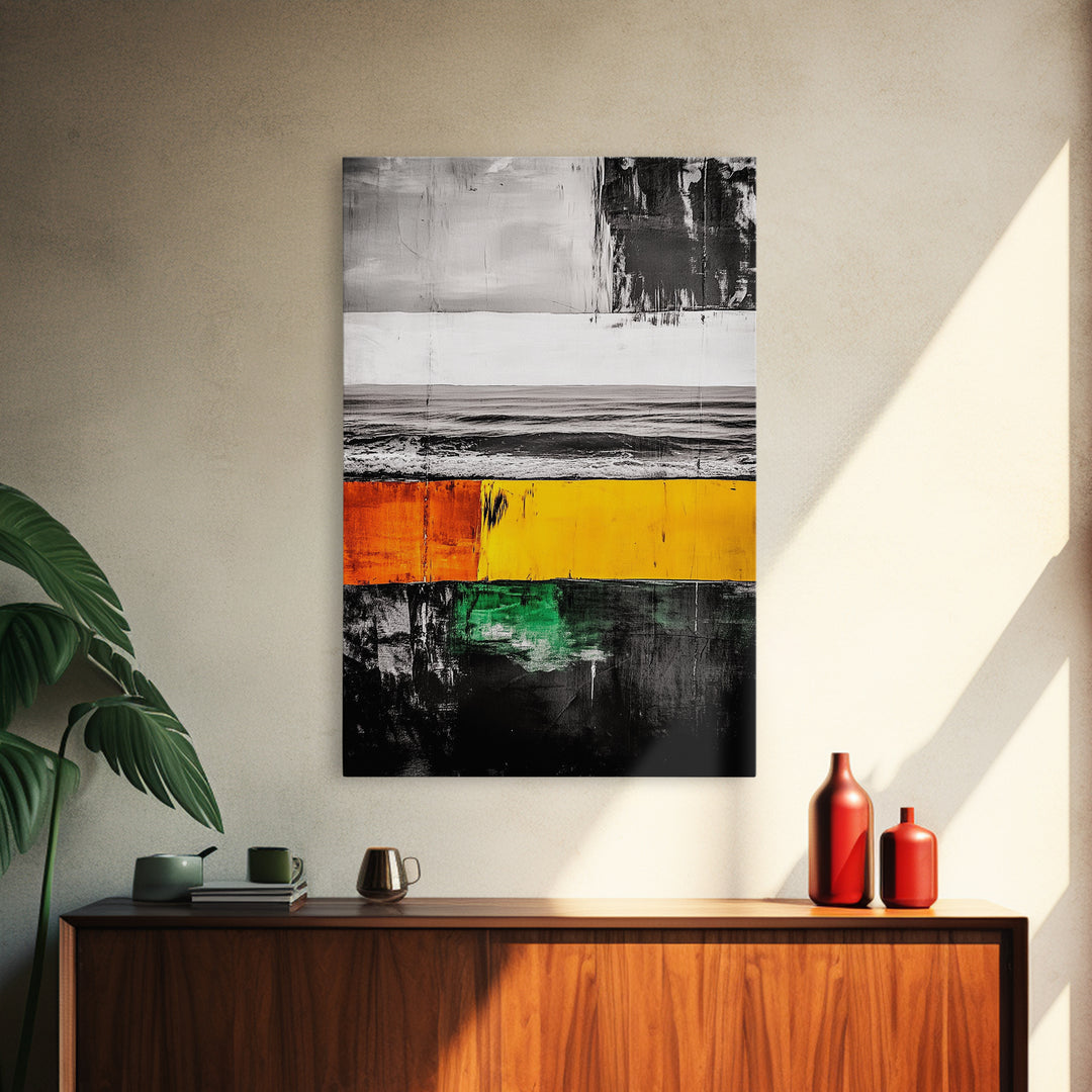 Ocean Horizon, Abstract Seascape, Coastal Wall Art, Modern Beach Decor, Living Room Art, Minimalist Ocean Painting, Canvas Print