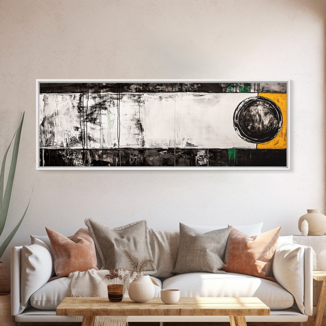 Abstract Geometry, Modern Art, Black and White Decor, Canvas Print, Bold Minimalist Painting, Office Wall Artwork, Unique Statement Piece