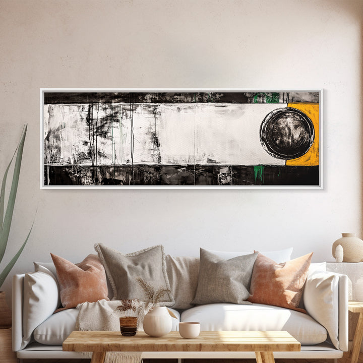 Abstract Geometry, Modern Art, Black and White Decor, Canvas Print, Bold Minimalist Painting, Office Wall Artwork, Unique Statement Piece