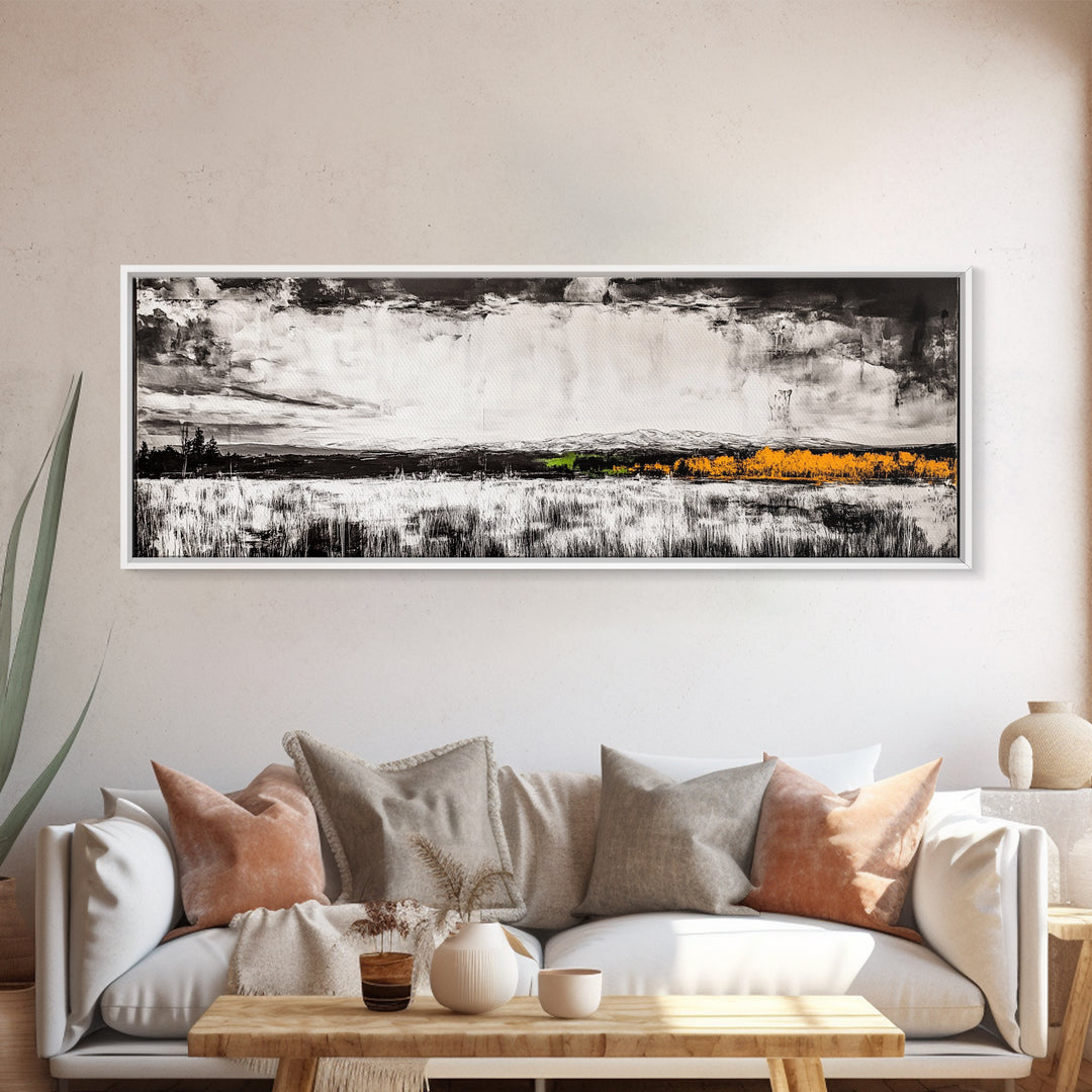 Mountain Fog, Black and White, Minimalist Wall Art, Canvas Print, Misty Hills, Dramatic Nature Scene, Office Wall Art, Tranquil Home Decor