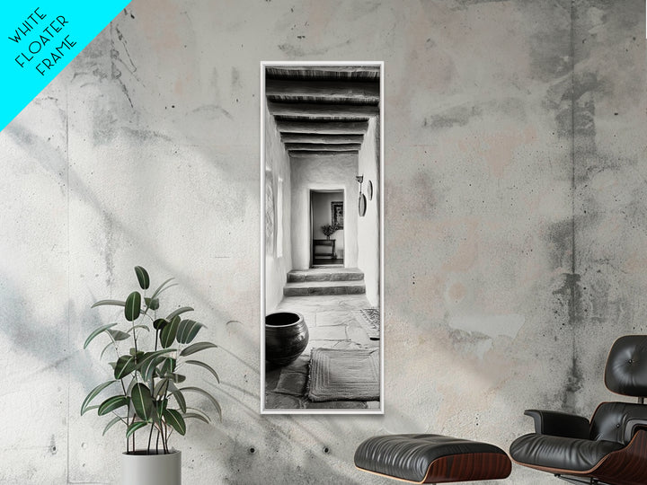 Southwestern Hallway, Adobe Texture, Earthy Decor, Desert Style, Rustic Design, Framed Canvas Print, Entryway Wall Art, Boho Home Vibes