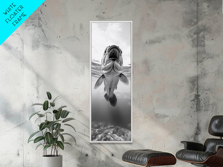 Underwater Fish, Marine Life, Ocean Perspective, Bold Wildlife, Aquatic Beauty, Framed Canvas Print, Kids Room Wall Art, Nautical Style Decor