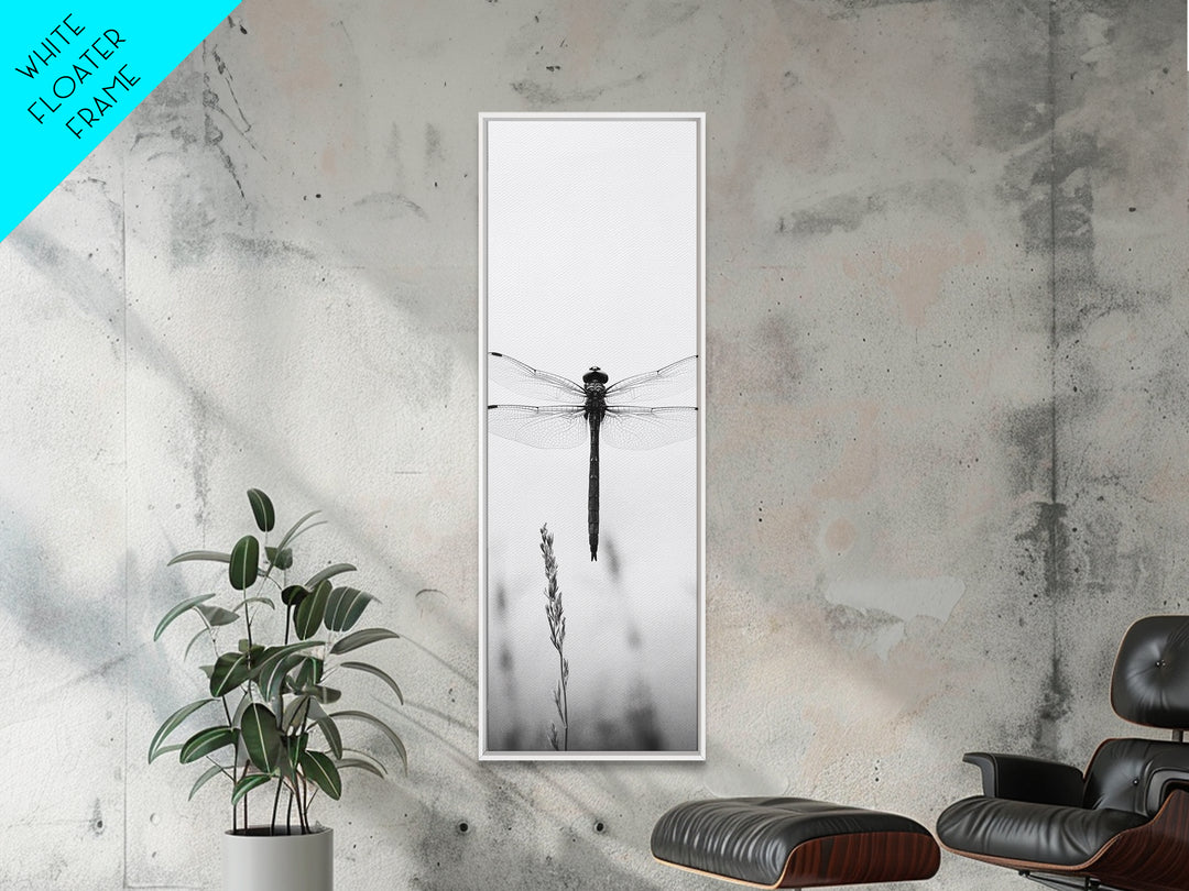 Dragonfly, Nature Wall Art, Insect Print, Minimalist Style, Canvas Print, Neutral Wall Decor, Bedroom Wall Art, Boho Botanical Insect