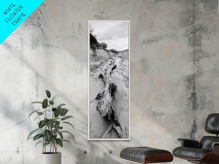 Driftwood, Nature Path, Earthy Decor, Rustic Home Style, Framed Canvas Print, Living Room Wall Art, Natural Landscape Photography
