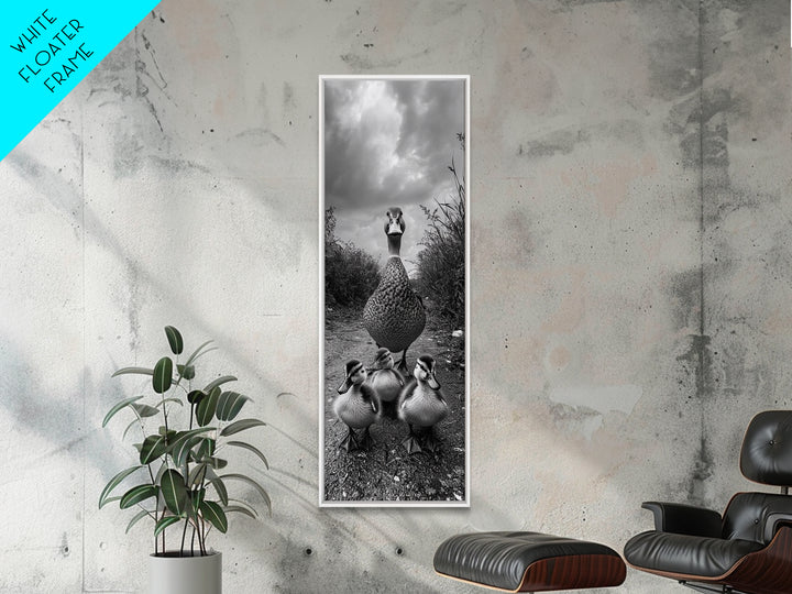 Duck Family, Wildlife Photography, Baby Ducks, Country Style, Canvas Print, Farmhouse Wall Art, Fall Animal Decor, Kids Room Art