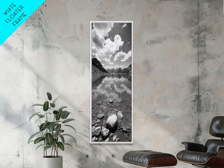 Alpine Lake, Reflections, Clear Water, Tranquil Scenery, Canvas Print, Nature Photography, Framed Canvas Print, Living Room Wall Art