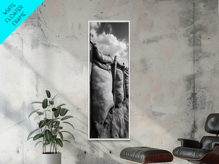 Burlap Sacks, Earthy Texture, Farm Supply Scene, Rustic Black and White Canvas Print, Country Kitchen Art, Pantry Wall Decor, Office Wall Art