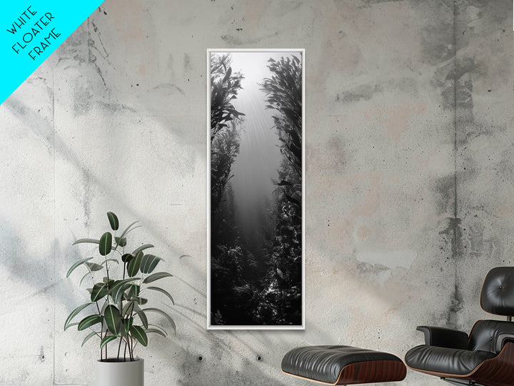 Kelp Forest, Underwater Light, Ocean Depths, Canvas Print, Bathroom Wall Art, Marine Inspired Decor, Nature Photography, Minimalist Style