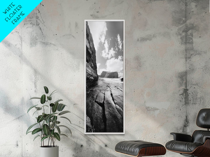 Ocean Cliffs, Moody Coast, Nature Wall Art, Canvas Print, Modern Coastal Decor, Minimalist Seascape, Bathroom or Bedroom Artwork