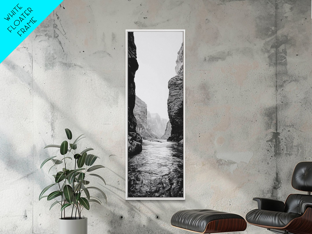Canyon River, Rugged Passage, Rock Formations, Canvas Print, Nature Explorer Decor, Living Room or Cabin Rustic Wall Art, Bathroom Art