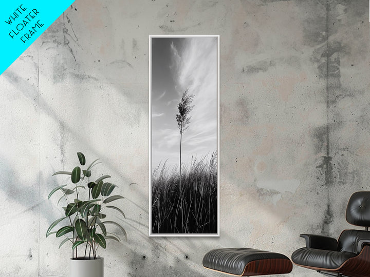 Solitary Grass Print, Minimalist Field Art, Tall Grass Photography, Rustic Bedroom Wall Decor, Framed Canvas Print, Fall Nature Vibe