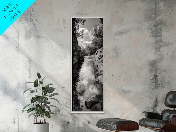 Mountain Stream, Flowing Water, Canyon Trail, Canvas Print, Nature Adventure Art, Rustic Cabin Decor, Bathroom Wall Accent, Entryway Accent