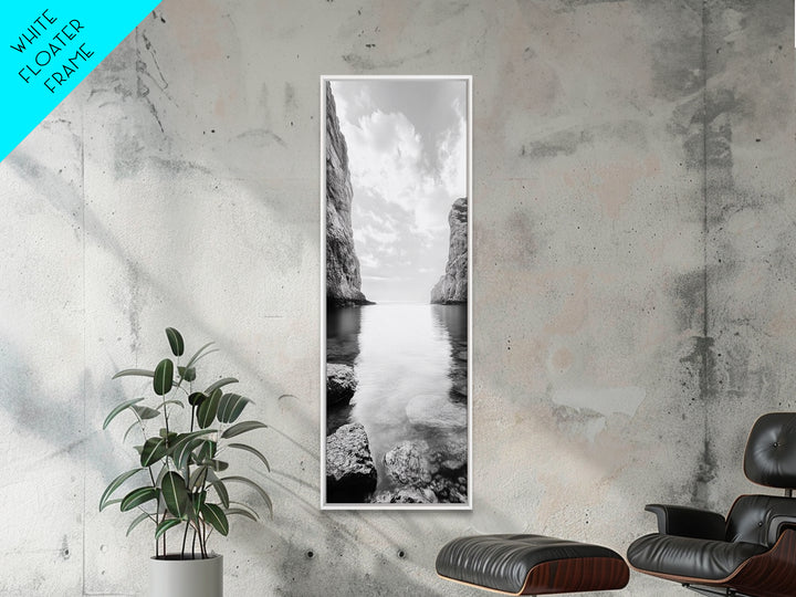 Peaceful Bay, Still Water, Coastal Reflections, Canvas Print, Zen Nature Wall Art, Tranquil Bathroom or Meditation Room Decor