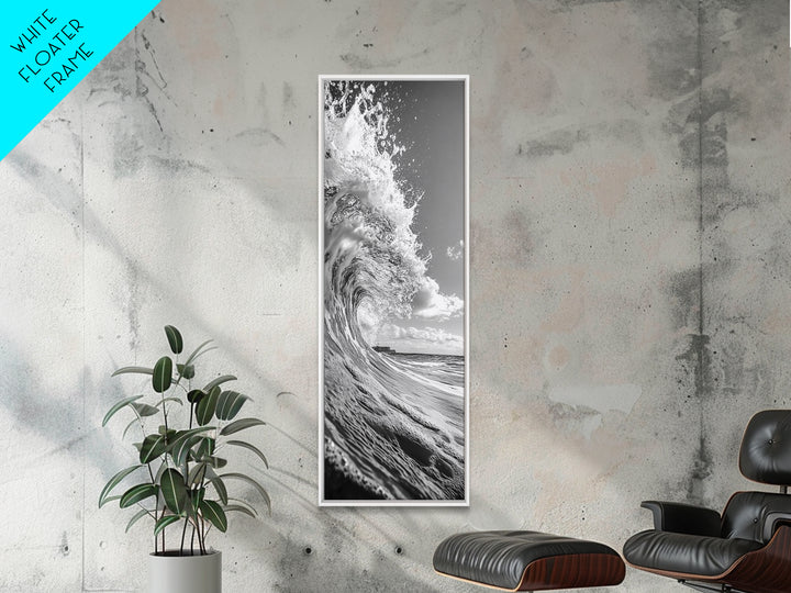 Curling Wave, Ocean Spray, Coastal Energy, Canvas Print, Surf Wall Art, Beach House Decor, Modern Minimalist Ocean Photography