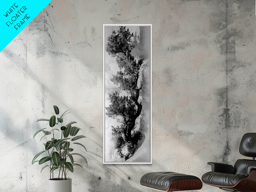 Lone Tree, Desert Strength, Abstract Nature, Surreal Landscape, Moody Tones, Canvas Print, Meditation Space Wall Art, Zen Vibe