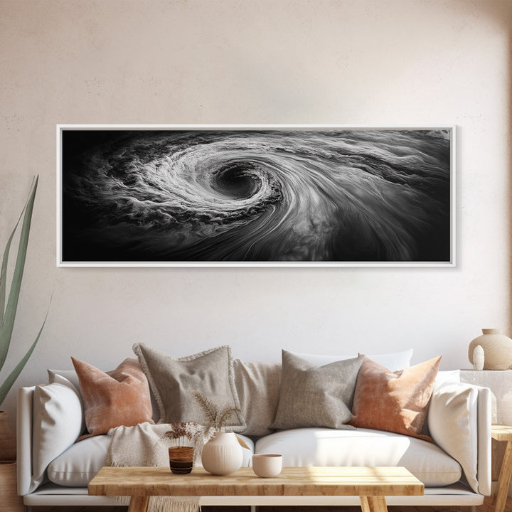 Ocean Vortex, Surreal Motion, Abstract Water, Canvas Print, Modern Coastal Decor, Bathroom Wall Art, Minimalist Abstract Photography