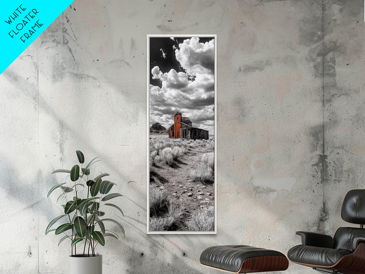 Abandoned Barn, Desert Mood, Old West Vibes, Rustic Autumn Scene, Canvas Print, Farmhouse Wall Decor, Entryway Art