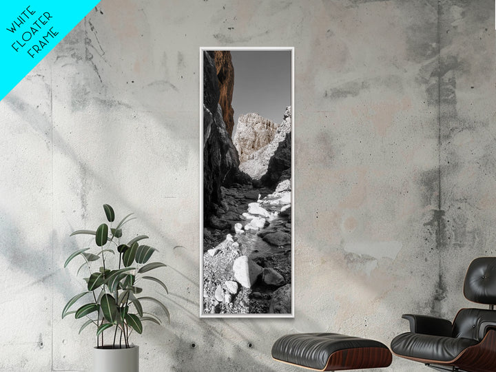 Rocky Canyon View, Earthy Nature Photography, Wilderness Art, Canvas Print, Hiking Trail Decor, Neutral Tones Wall Art, Rustic Living Room Art