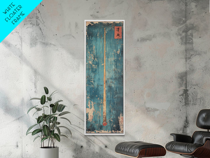Minimal Oar Paddle Wall Art, Nautical Canvas Print, Lake House Decor, Coastal Wall Decor, Rustic Blue Maritime Art, Gift For Him