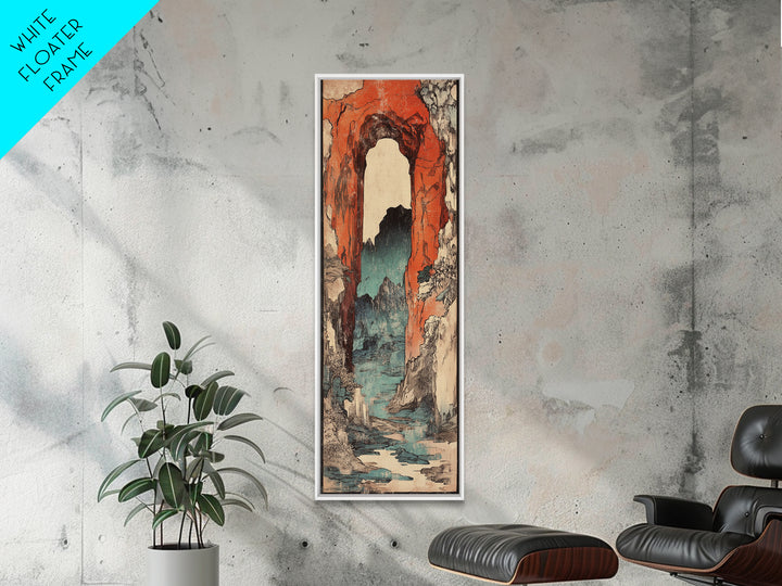 Red Rock Canyon Arch River Wall Art, Mountain Landscape Canvas Print, Southwestern Decor, Rustic Nature Wall Decor, Entryway Art