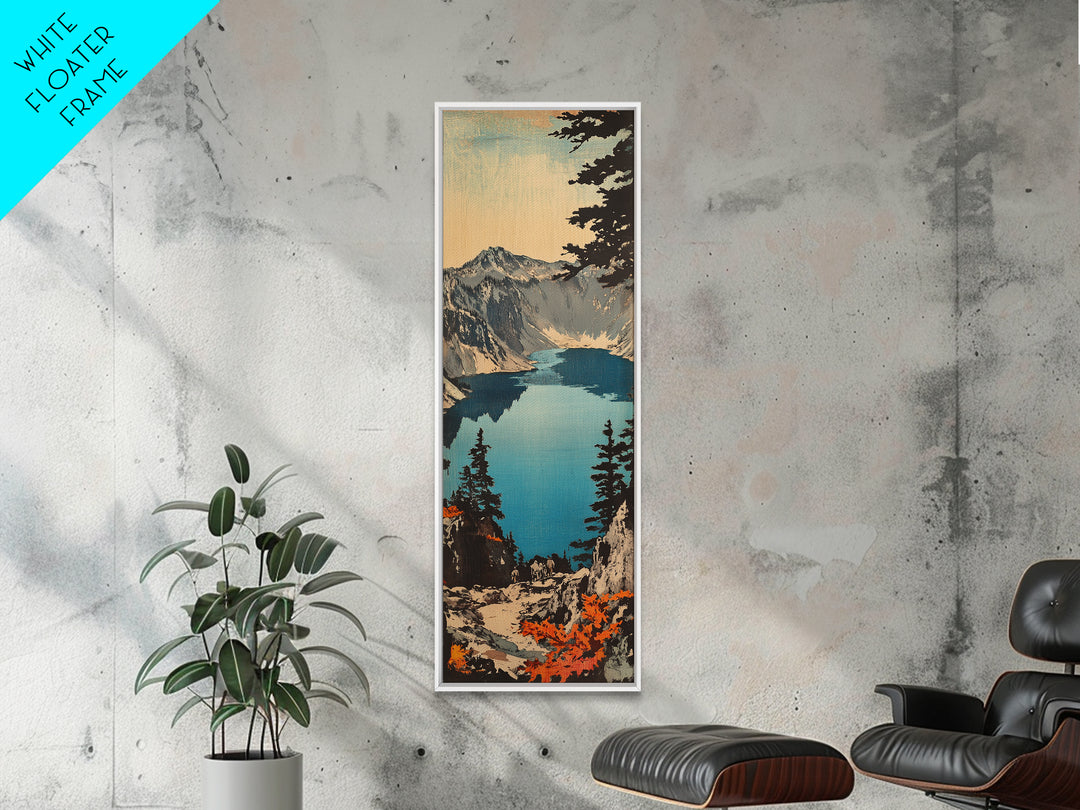Turquoise Alpine Lake And Pine Mountains Canvas Print, Landscape Wall Art, Rustic Cabin Decor, Large Nature Gift For Him