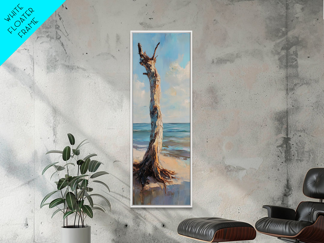 Weathered Driftwood By Ocean Wall Art, Beach House Decor, Coastal Landscape Print, Seascape Art, Nautical Ocean Gift For Her