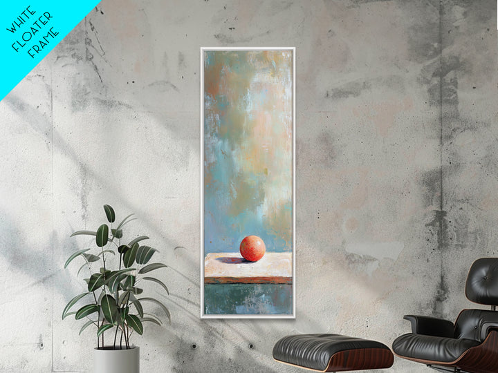 Single Red Apple On Weathered Table Canvas Print, Minimalist Wall Art, Modern Kitchen Decor, Still Life Art Print, Housewarming Gift